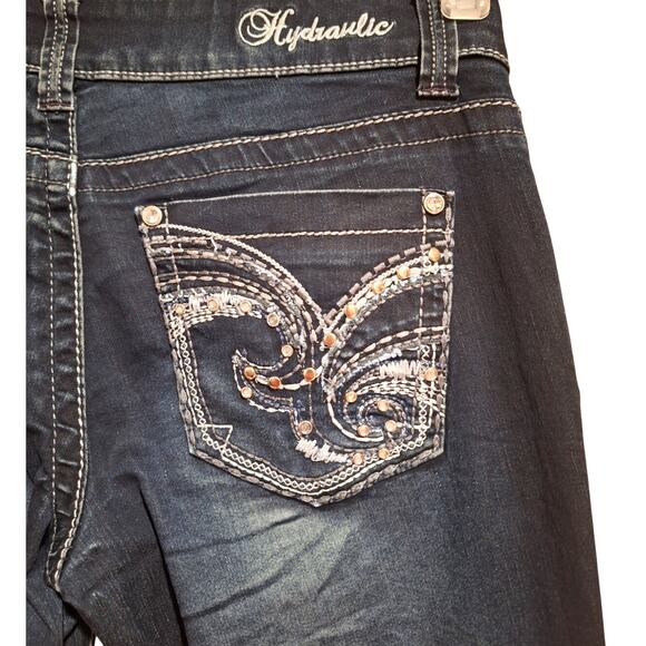 Hydraulic Jeans size 7/8 dark wash Y2K late 90s early 2000s - Picture 5 of 10